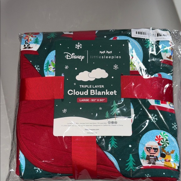 Little Sleepies Disney Pixar snow globes triple layer blanket